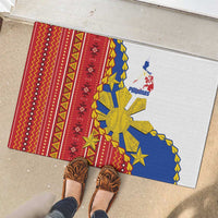 Philippines Independence Day Rubber Doormat Pilipinas Sun Stars Igorot Pattern LT14 - Polynesian Pride