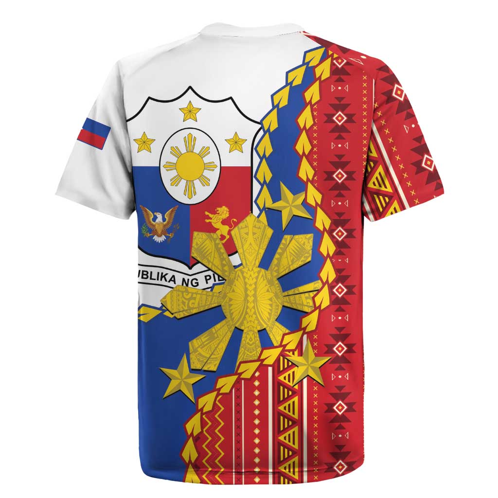 Philippines Independence Day Rugby Jersey Pilipinas Sun Stars Igorot Pattern LT14 - Polynesian Pride