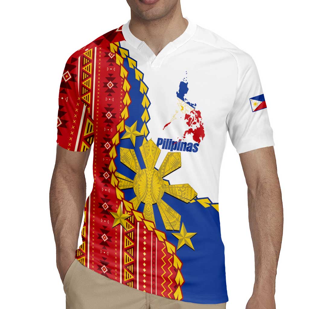 Philippines Independence Day Rugby Jersey Pilipinas Sun Stars Igorot Pattern LT14 - Polynesian Pride