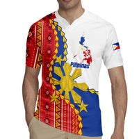 Philippines Independence Day Rugby Jersey Pilipinas Sun Stars Igorot Pattern LT14 - Polynesian Pride