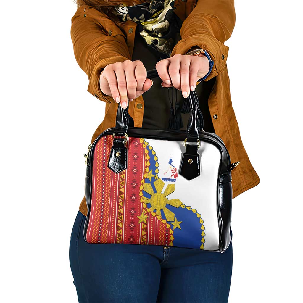 Philippines Independence Day Shoulder Handbag Pilipinas Sun Stars Igorot Pattern LT14 One Size Red - Polynesian Pride