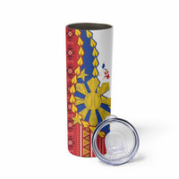 Philippines Independence Day Skinny Tumbler Pilipinas Sun Stars Igorot Pattern LT14 - Polynesian Pride