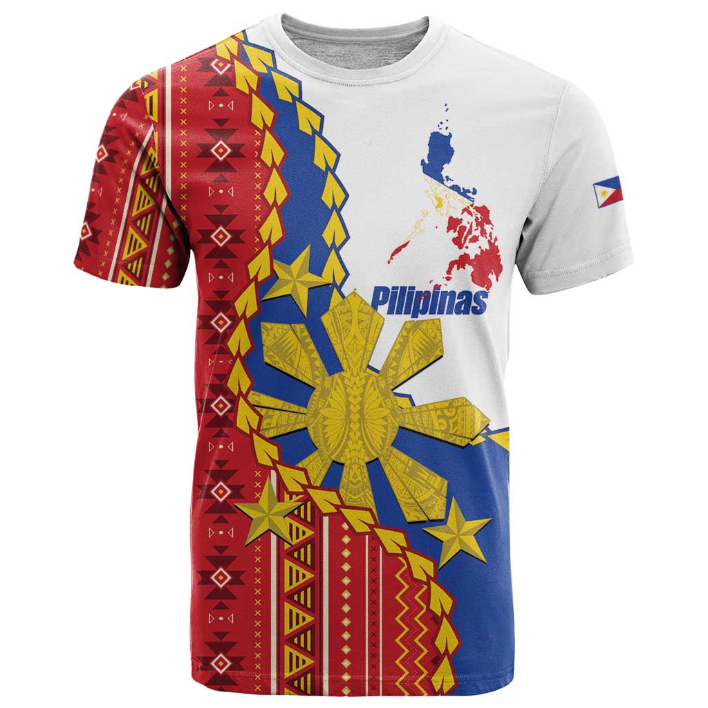 Philippines Independence Day T Shirt Pilipinas Sun Stars Igorot Pattern LT14 Red - Polynesian Pride