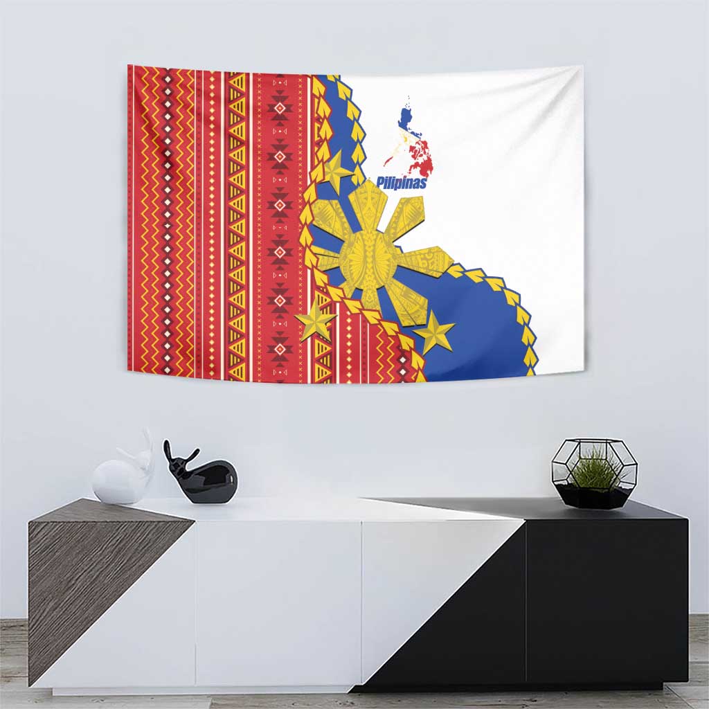 Philippines Independence Day Tapestry Pilipinas Sun Stars Igorot Pattern LT14 - Polynesian Pride