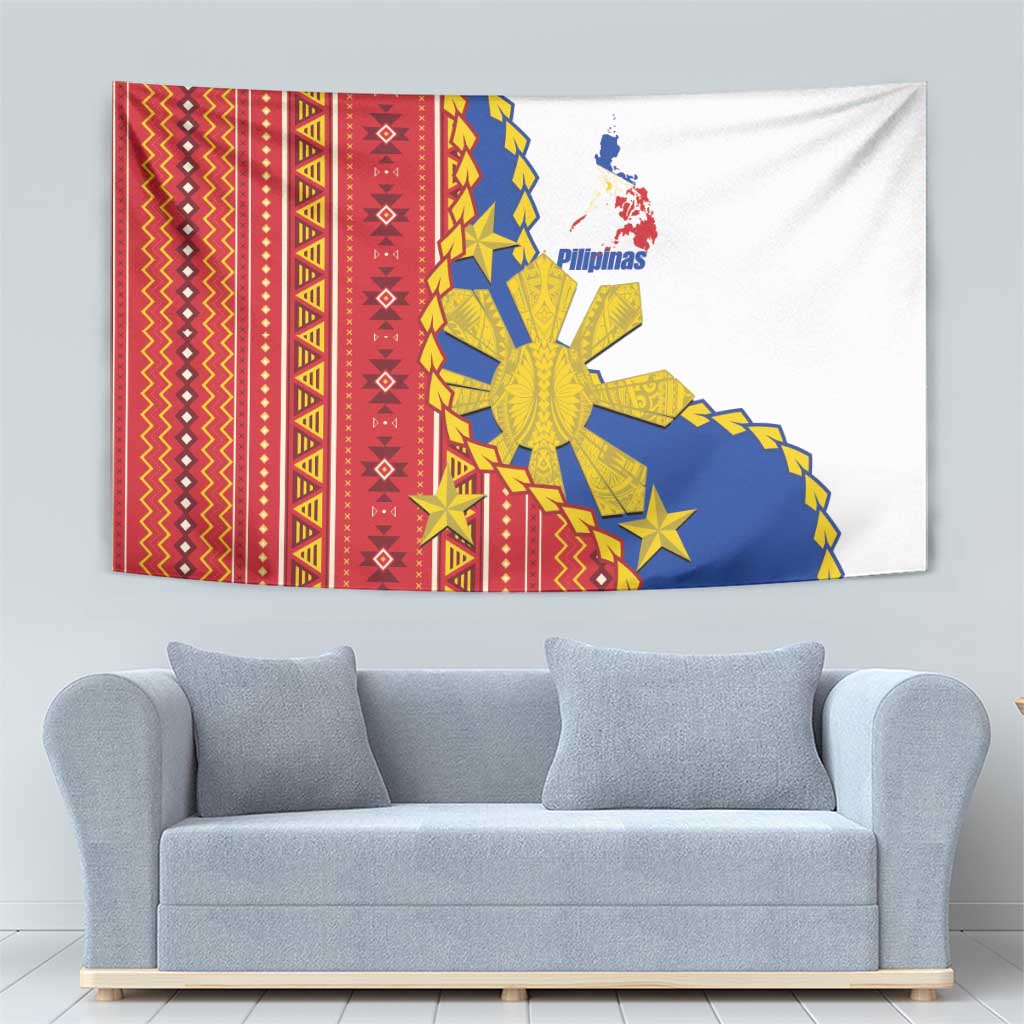 Philippines Independence Day Tapestry Pilipinas Sun Stars Igorot Pattern LT14 - Polynesian Pride
