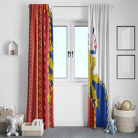 Philippines Independence Day Window Curtain Pilipinas Sun Stars Igorot Pattern LT14 - Polynesian Pride