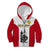 New Caledonia Football Kid Hoodie Polynesian Pattern Sporty Style LT14 Zip Hoodie Red - Polynesian Pride