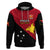 Papua New Guinea Football Hoodie Go PNG Polynesian Pattern Sporty Style LT14 Red - Polynesian Pride