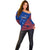 Personalised Samoa Football Off Shoulder Sweater Samoan Coat Of Arm Polynesian Sporty Style LT14 - Polynesian Pride