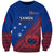 Personalised Samoa Football Sweatshirt Samoan Coat Of Arm Polynesian Sporty Style LT14 Unisex Blue - Polynesian Pride