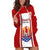 Tahitian Football Hoodie Dress Tahiti Coat Of Arm Polynesian Sporty Style LT14 Red - Polynesian Pride