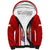 Tahitian Football Sherpa Hoodie Tahiti Coat Of Arm Polynesian Sporty Style LT14 Unisex Red - Polynesian Pride