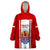 Tahitian Football Wearable Blanket Hoodie Tahiti Coat Of Arm Polynesian Sporty Style LT14 One Size Red - Polynesian Pride