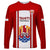 Personalised Tahitian Football Long Sleeve Shirt Tahiti Coat Of Arm Polynesian Sporty Style LT14 Unisex Red - Polynesian Pride