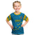 Personalised Tuvalu Islands Football Kid T Shirt Polynesian Pattern Sporty Style LT14 Blue - Polynesian Pride