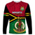 Vanuatu Football Long Sleeve Shirt Vanuatuan Coat Of Arm Polynesian Flag Style LT14 Unisex Red - Polynesian Pride