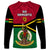 Vanuatu Football Long Sleeve Shirt Vanuatuan Coat Of Arm Polynesian Flag Style LT14 - Polynesian Pride