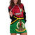 Personalised Vanuatu Football Hoodie Dress Vanuatuan Coat Of Arm Polynesian Flag Style LT14 Red - Polynesian Pride