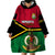 Personalised Vanuatu Football Wearable Blanket Hoodie Vanuatuan Coat Of Arm Polynesian Flag Style LT14 - Polynesian Pride