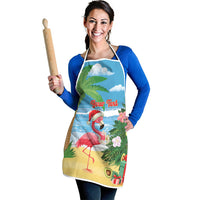 Flamingo Hawaii Summer Christmas Personalized Apron Mele Kalikimaka Beachy Vibes LT14 - Polynesian Pride