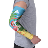 Flamingo Hawaii Summer Christmas Personalized Arm Sleeves Mele Kalikimaka Beachy Vibes LT14 - Polynesian Pride