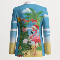 Flamingo Hawaii Summer Christmas Personalized Blazer Mele Kalikimaka Beachy Vibes LT14 - Polynesian Pride