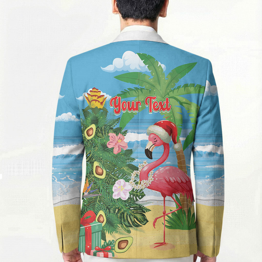 Flamingo Hawaii Summer Christmas Personalized Blazer Mele Kalikimaka Beachy Vibes LT14 - Polynesian Pride