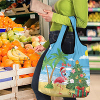 Flamingo Hawaii Summer Christmas Personalized Grocery Bag Mele Kalikimaka Beachy Vibes LT14 - Polynesian Pride