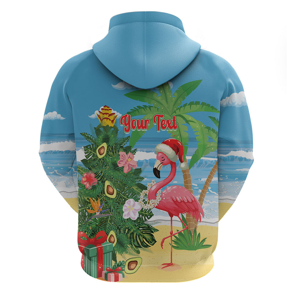 Flamingo Hawaii Summer Christmas Personalized Hoodie Mele Kalikimaka Beachy Vibes LT14 - Polynesian Pride