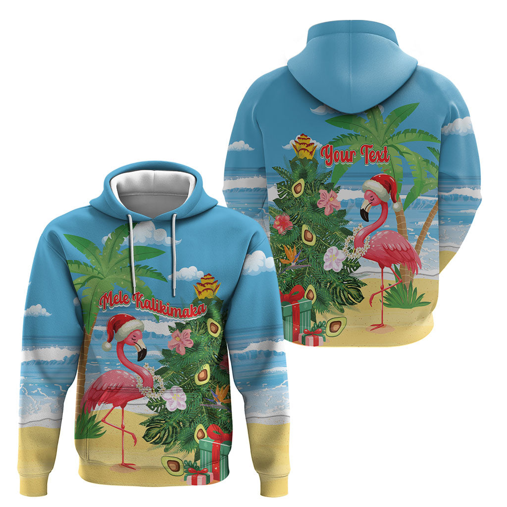 Flamingo Hawaii Summer Christmas Personalized Hoodie Mele Kalikimaka Beachy Vibes LT14 - Polynesian Pride