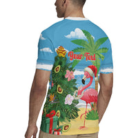 Flamingo Hawaii Summer Christmas Personalized Rugby Jersey Mele Kalikimaka Beachy Vibes LT14 - Polynesian Pride
