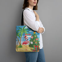 Flamingo Hawaii Summer Christmas Personalized Tote Bag Mele Kalikimaka Beachy Vibes LT14 - Polynesian Pride