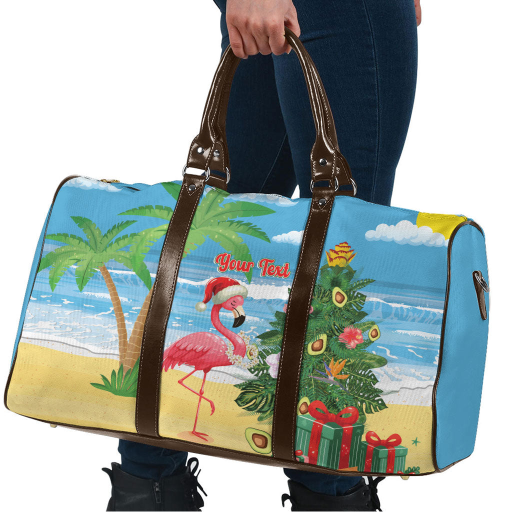 Flamingo Hawaii Summer Christmas Personalized Travel Bag Mele Kalikimaka Beachy Vibes LT14 - Polynesian Pride