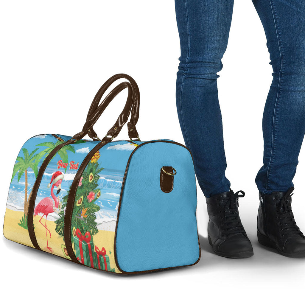 Flamingo Hawaii Summer Christmas Personalized Travel Bag Mele Kalikimaka Beachy Vibes LT14 - Polynesian Pride