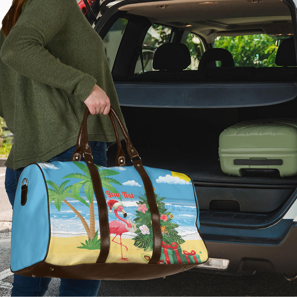 Flamingo Hawaii Summer Christmas Personalized Travel Bag Mele Kalikimaka Beachy Vibes LT14 - Polynesian Pride