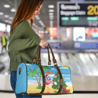 Flamingo Hawaii Summer Christmas Personalized Travel Bag Mele Kalikimaka Beachy Vibes LT14 - Polynesian Pride