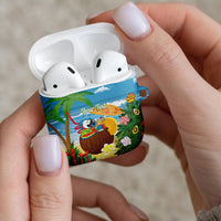 Chilling Parrot Hawaii Summer Christmas Personalized AirPods Case It's 5 O'Clock Somewhere Beachy Vibes LT14 - Polynesian Pride