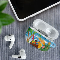 Chilling Parrot Hawaii Summer Christmas Personalized AirPods Case It's 5 O'Clock Somewhere Beachy Vibes LT14 - Polynesian Pride