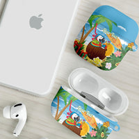 Chilling Parrot Hawaii Summer Christmas Personalized AirPods Case It's 5 O'Clock Somewhere Beachy Vibes LT14 - Polynesian Pride