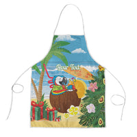 Chilling Parrot Hawaii Summer Christmas Personalized Apron It's 5 O'Clock Somewhere Beachy Vibes LT14 Blue - Polynesian Pride