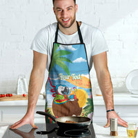 Chilling Parrot Hawaii Summer Christmas Personalized Apron It's 5 O'Clock Somewhere Beachy Vibes LT14 - Polynesian Pride
