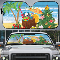 Chilling Parrot Hawaii Summer Christmas Personalized Auto Sun Shade It's 5 O'Clock Somewhere Beachy Vibes LT14 Blue - Polynesian Pride