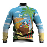 Chilling Parrot Hawaii Summer Christmas Personalized Baseball Jacket It's 5 O'Clock Somewhere Beachy Vibes LT14 - Polynesian Pride