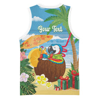 Chilling Parrot Hawaii Summer Christmas Personalized Basketball Jersey It's 5 O'Clock Somewhere Beachy Vibes LT14 - Polynesian Pride