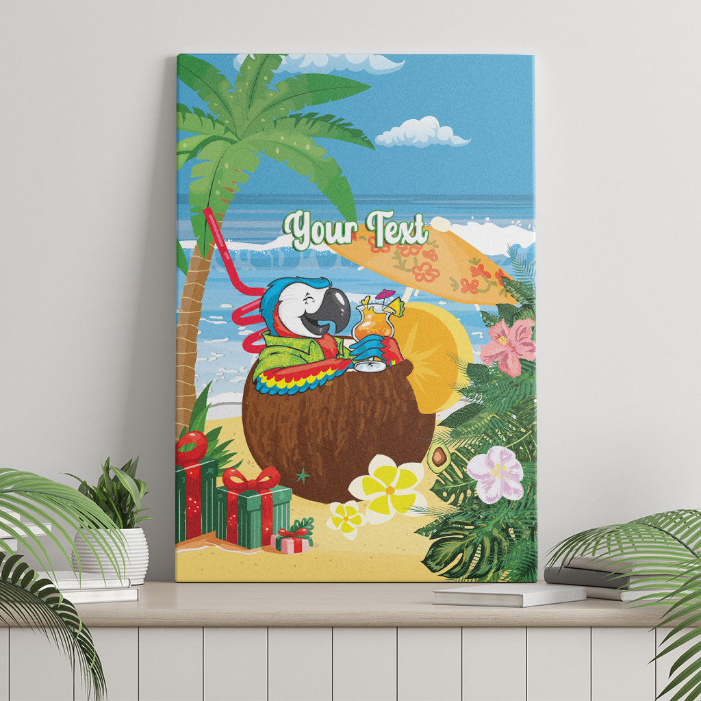 Chilling Parrot Hawaii Summer Christmas Personalized Canvas Wall Art It's 5 O'Clock Somewhere Beachy Vibes LT14 - Polynesian Pride