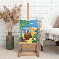 Chilling Parrot Hawaii Summer Christmas Personalized Canvas Wall Art It's 5 O'Clock Somewhere Beachy Vibes LT14 - Polynesian Pride