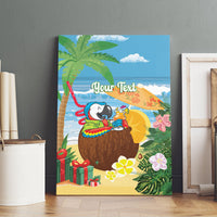 Chilling Parrot Hawaii Summer Christmas Personalized Canvas Wall Art It's 5 O'Clock Somewhere Beachy Vibes LT14 - Polynesian Pride