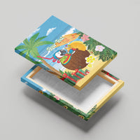 Chilling Parrot Hawaii Summer Christmas Personalized Canvas Wall Art It's 5 O'Clock Somewhere Beachy Vibes LT14 - Polynesian Pride