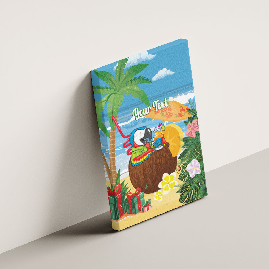 Chilling Parrot Hawaii Summer Christmas Personalized Canvas Wall Art It's 5 O'Clock Somewhere Beachy Vibes LT14 - Polynesian Pride