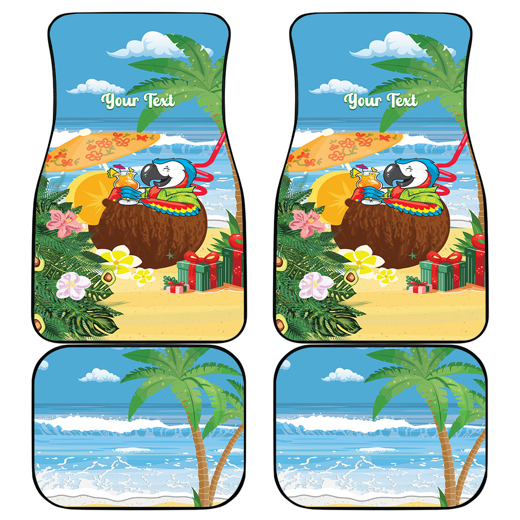 Chilling Parrot Hawaii Summer Christmas Personalized Car Mats It's 5 O'Clock Somewhere Beachy Vibes LT14 - Polynesian Pride